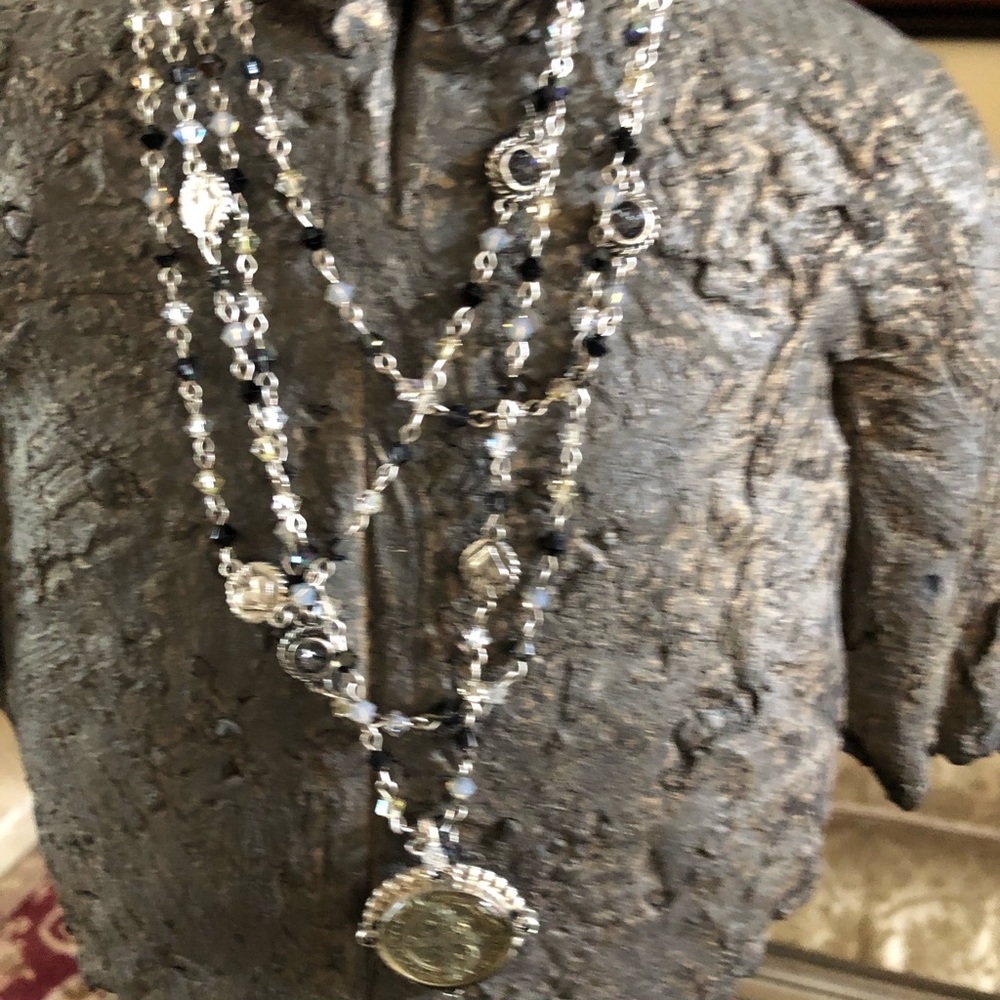 Virgin saints & angels necklace San Benito